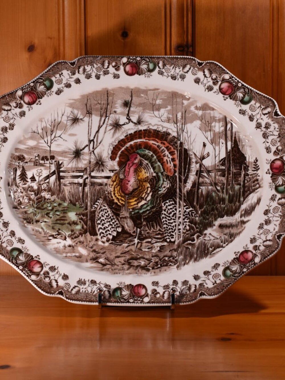 Johnson Brothers His Majesty Turkey 17" Oval Serving Platter Made In England